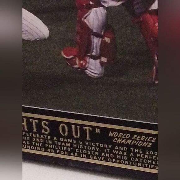 Philadelphia Phillies ‘Lights Out’ World Series Plaque - 2008 - Picture 4 of 6